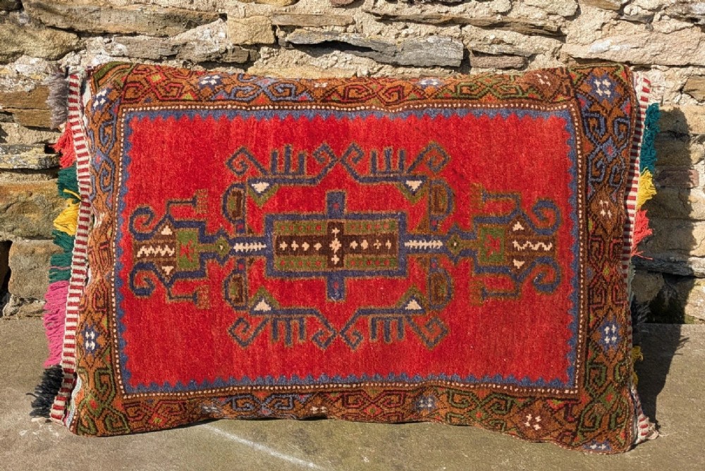 Antique Tribal Bag Face Cushion Hand Woven