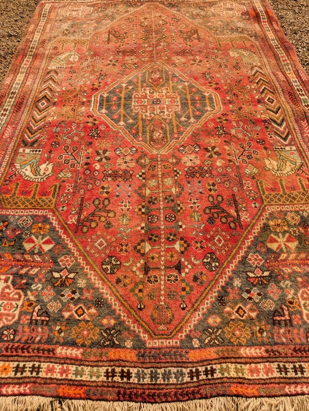 Large Room Size Antique Kashgai Carpet