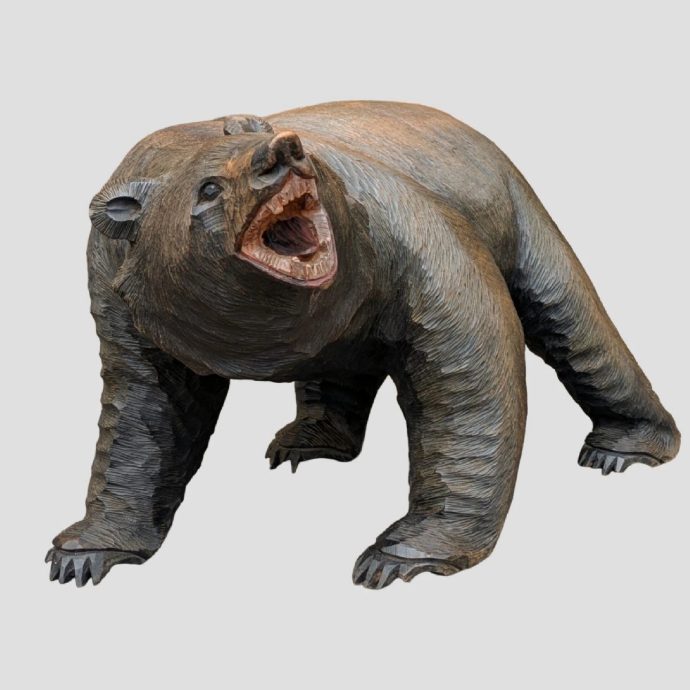 Very Large Carved Hokkaido Bear