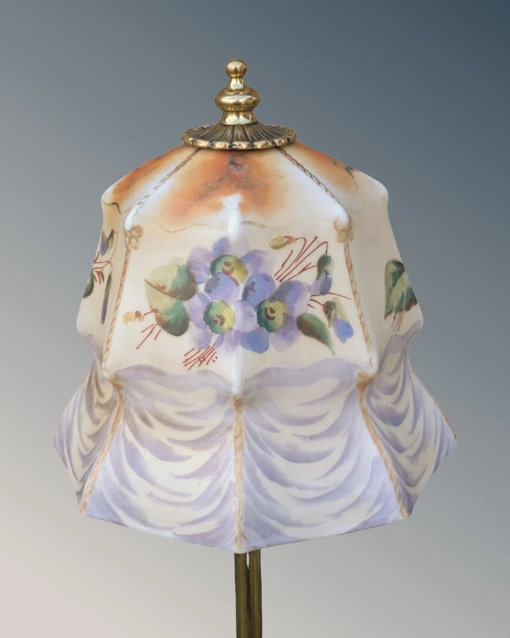 Pretty Antique Brass Table Lamp View III