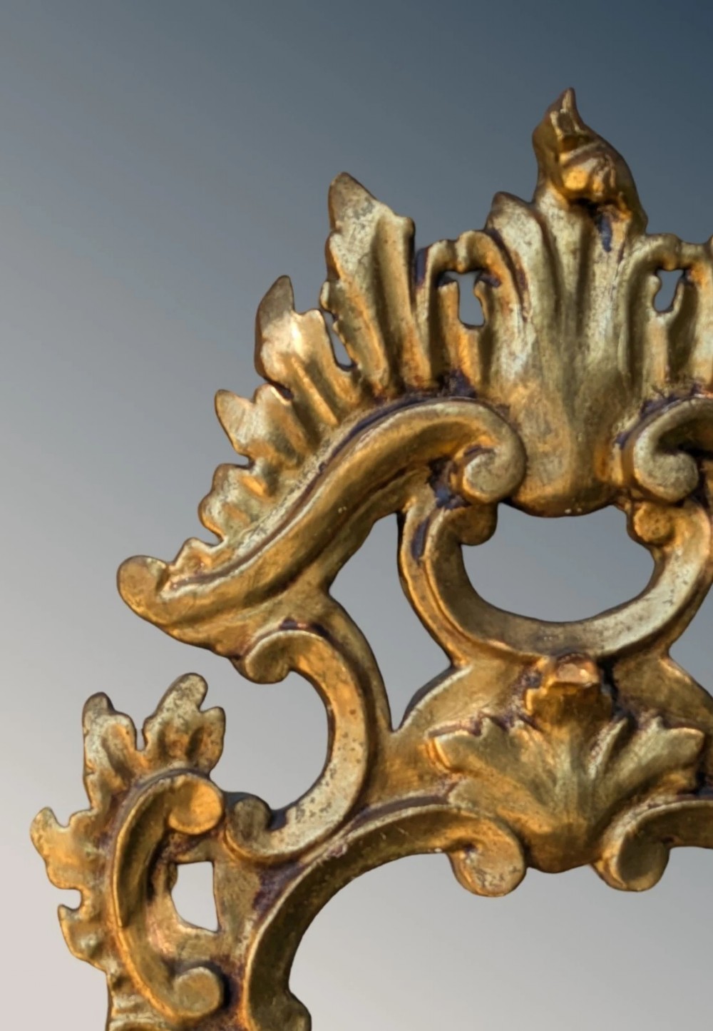 Antique French Gilt Wood Mirror Rococo Design View V