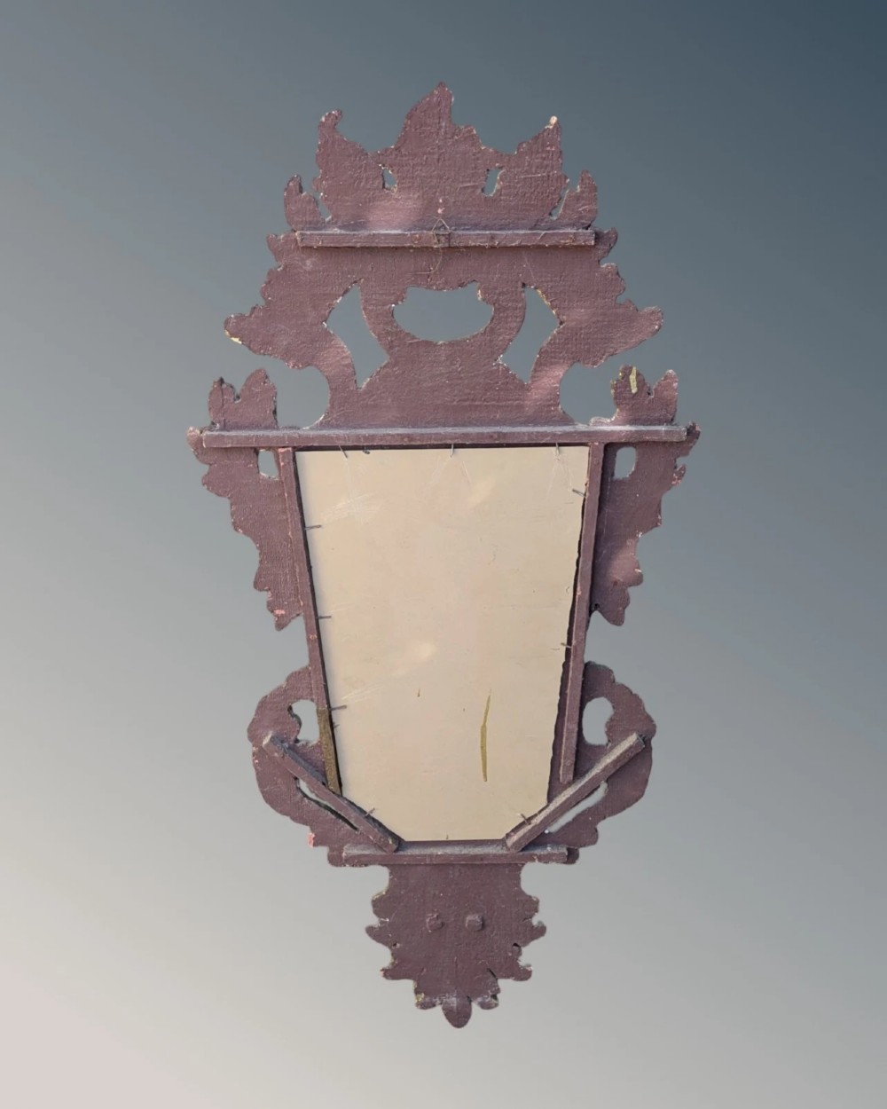 Antique French Gilt Wood Mirror Rococo Design View VII