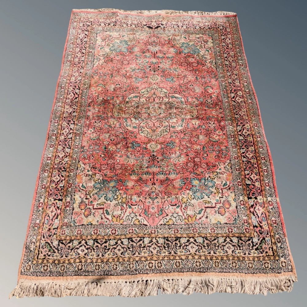 Pretty Karshan Silk Rug Carpet Hand Woven View III