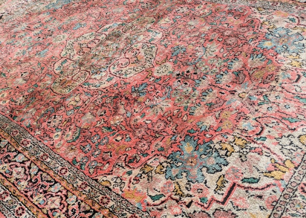Pretty Karshan Silk Rug Carpet Hand Woven View IV