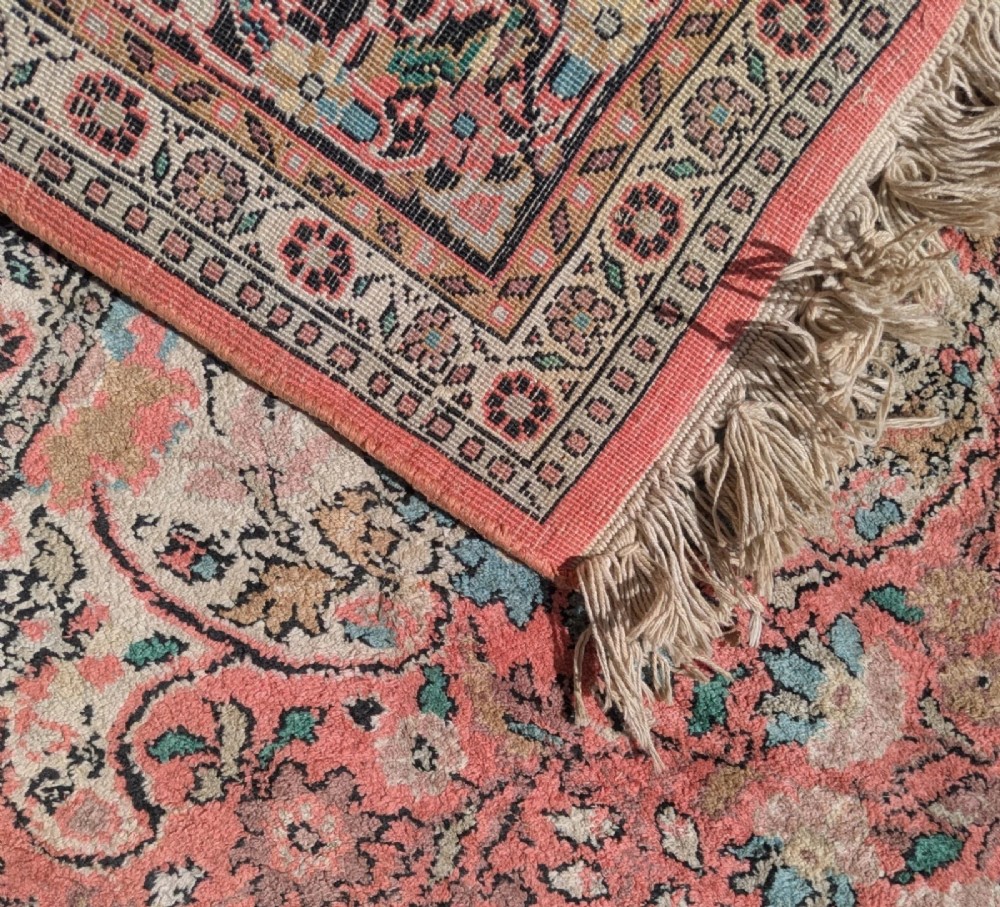 Pretty Karshan Silk Rug Carpet Hand Woven View VII