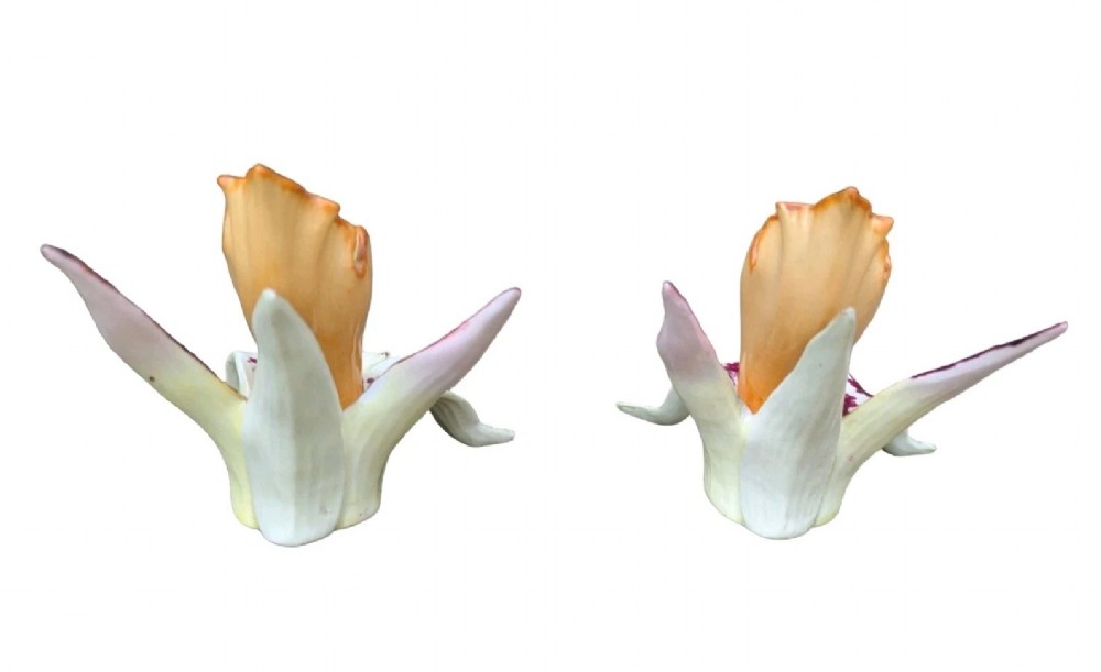 Pair English Porcelain Bud Vases Early 19th Century Derby View VI