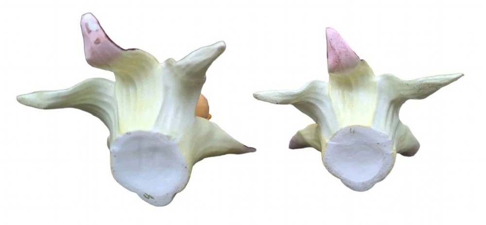 Pair English Porcelain Bud Vases Early 19th Century Derby View VII