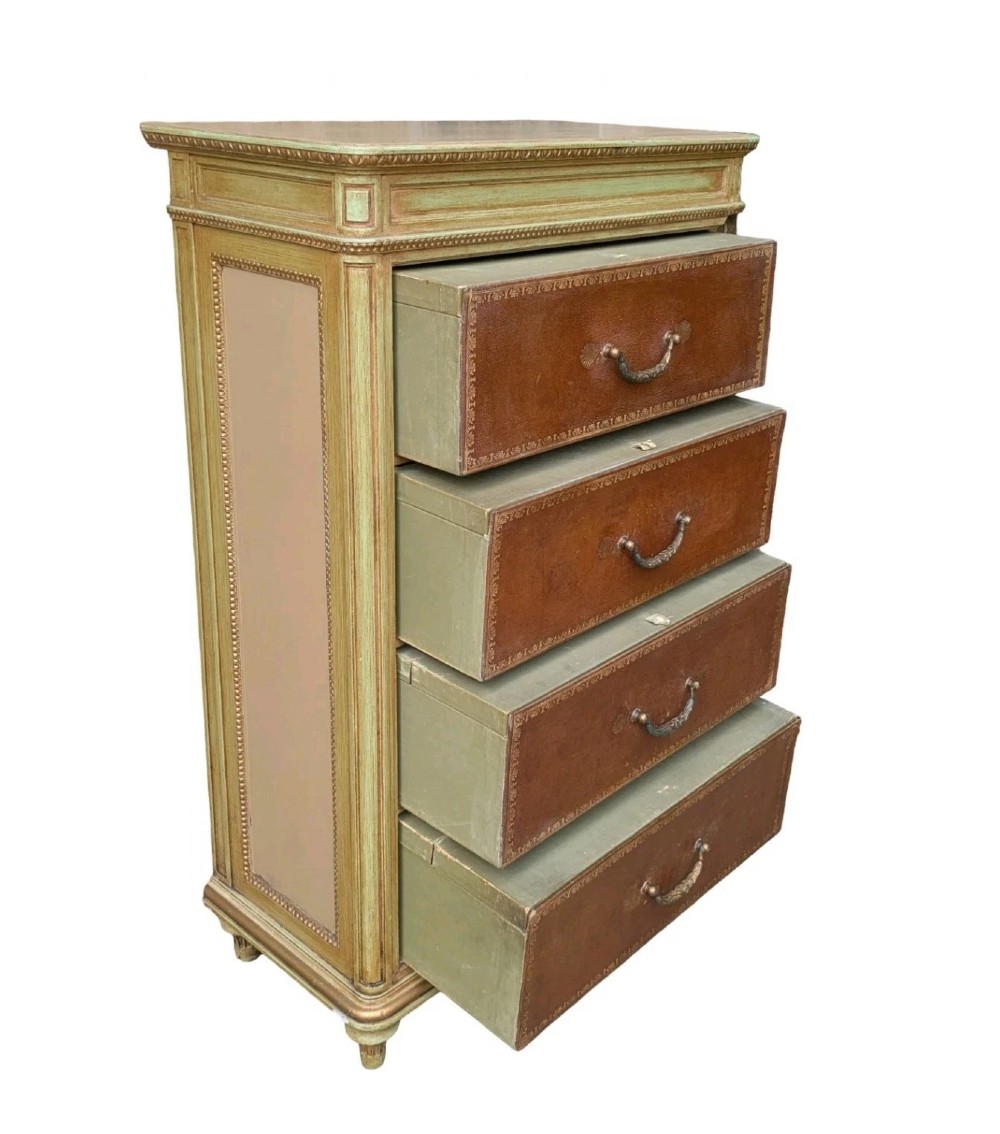 Neat French Chest Leather Drawers View III