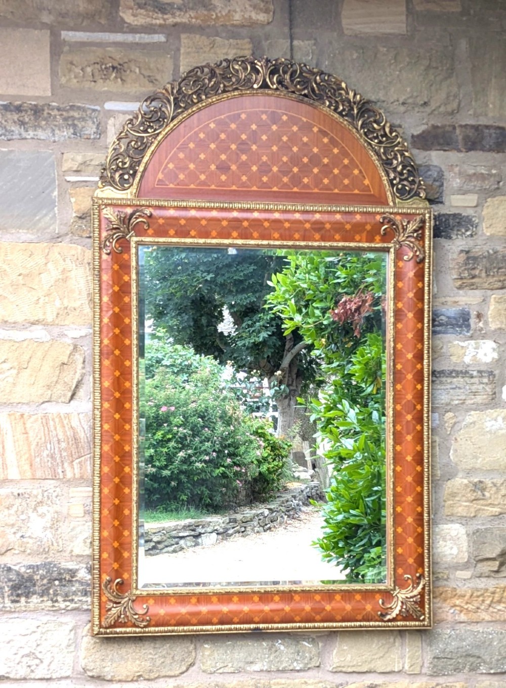 Elegant Regency Revival French Wall Mirror of Good Scale