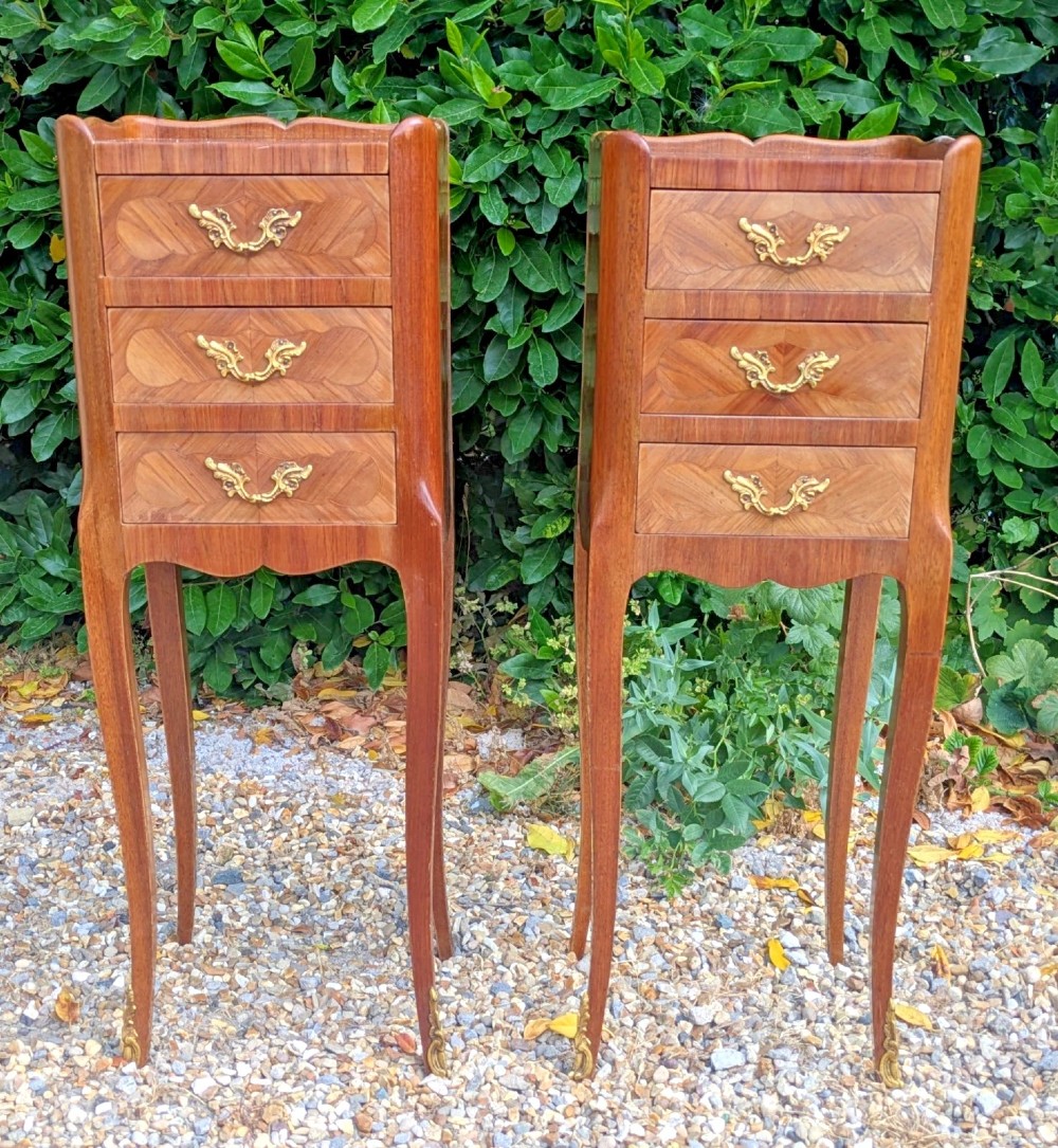 Pretty French Bedside Cabinets of Neat Proportions