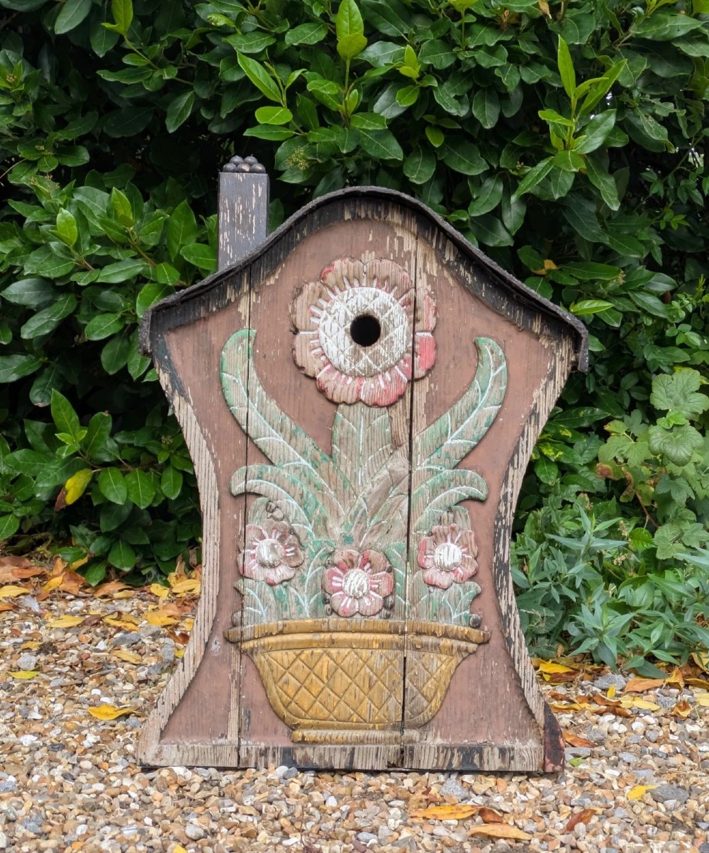 Charming Antique Swedish Bird Box Folk Art