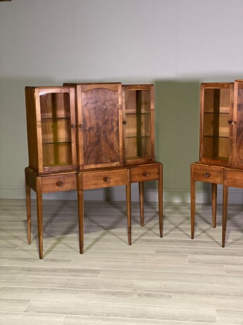 A PAIR OF WALNUT CABINETS BY ARTHUR REYNOLDS OF LUDLOW - ADDITIONAL PHOTO 1