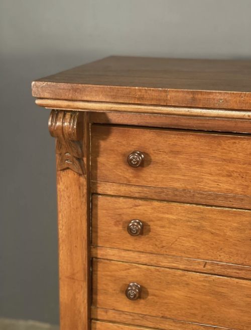 LARGE ANTIQUE MAHOGANY WELLINGTON CHEST - ADDITIONAL PHOTO 4