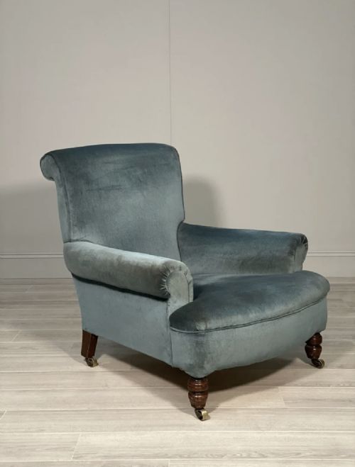 a deep seated 19th century howard style armchair - CATEGORY: ANTIQUE CHAIRS - DATED 19TH CENTURY