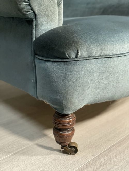 A DEEP SEATED 19TH CENTURY HOWARD STYLE ARMCHAIR - ADDITIONAL PHOTO 2