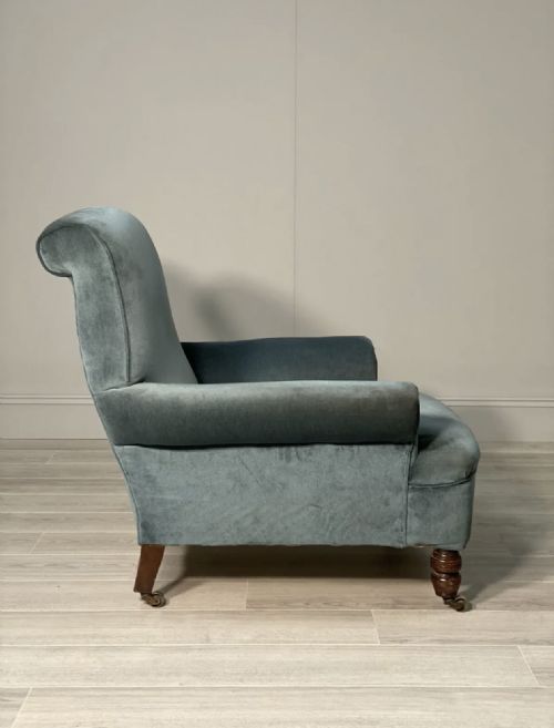 A DEEP SEATED 19TH CENTURY HOWARD STYLE ARMCHAIR - ADDITIONAL PHOTO 10