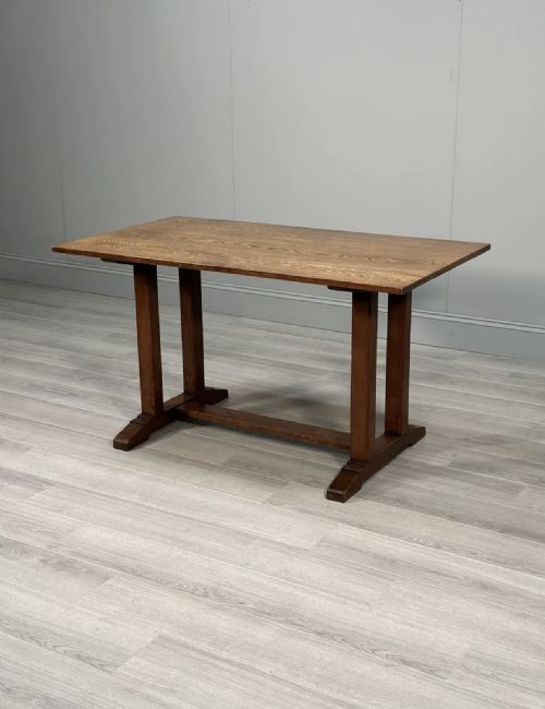ARTS CRAFTS OAK REFECTORY TABLE C1930 - ADDITIONAL PHOTO 2