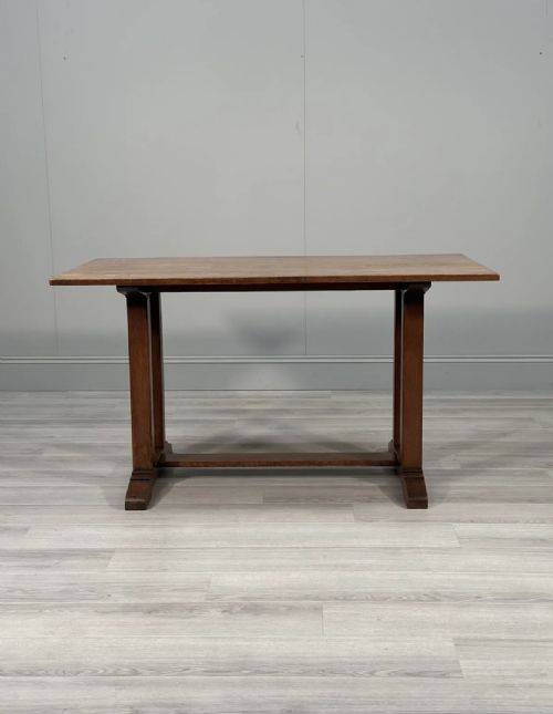 ARTS CRAFTS OAK REFECTORY TABLE C1930 - ADDITIONAL PHOTO 5
