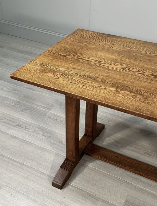 ARTS CRAFTS OAK REFECTORY TABLE C1930 - ADDITIONAL PHOTO 6