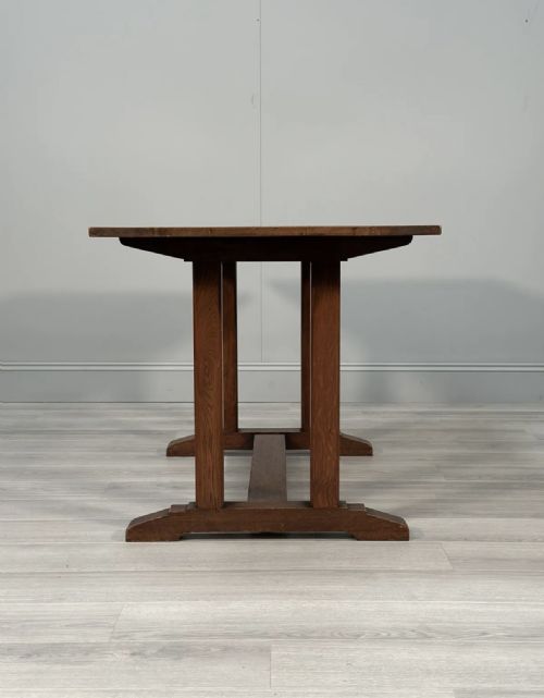 ARTS CRAFTS OAK REFECTORY TABLE C1930 - ADDITIONAL PHOTO 7