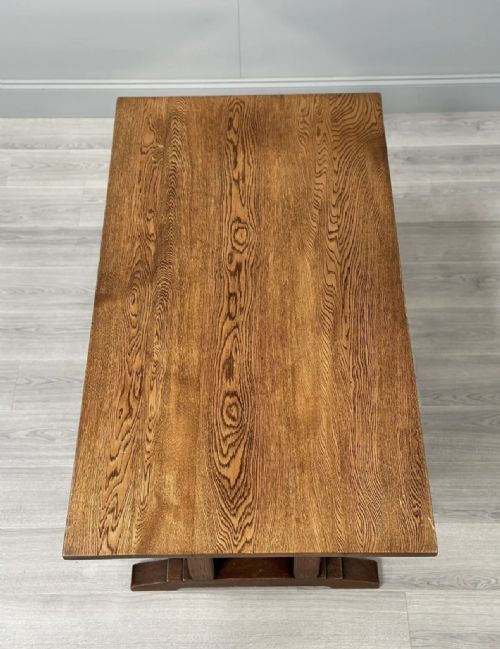 ARTS CRAFTS OAK REFECTORY TABLE C1930 - ADDITIONAL PHOTO 8