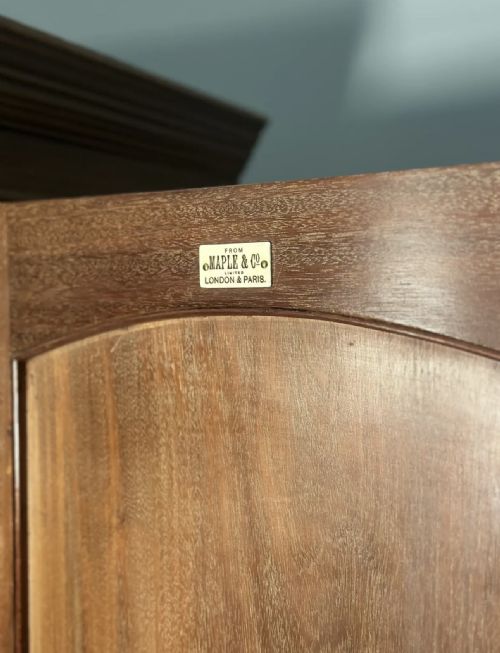 ANTIQUE WALNUT LINEN PRESS BY MAPLE CO - ADDITIONAL PHOTO 3