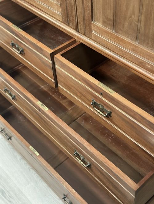 ANTIQUE WALNUT LINEN PRESS BY MAPLE CO - ADDITIONAL PHOTO 10