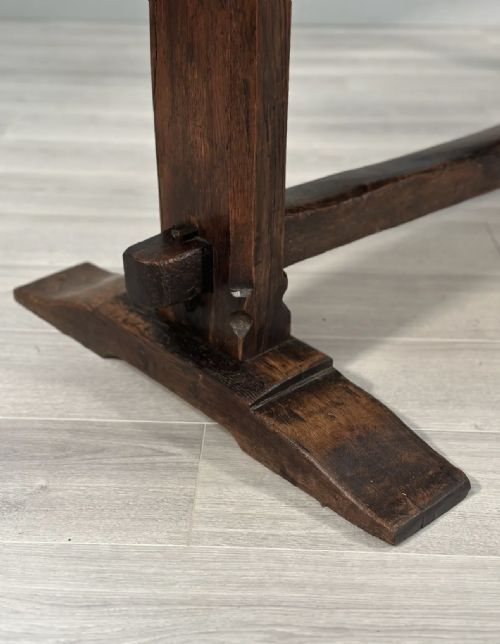 ANTIQUE GEORGIAN OAK REFECTORY TABLE - ADDITIONAL PHOTO 6