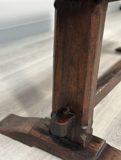 ANTIQUE GEORGIAN OAK REFECTORY TABLE - ADDITIONAL PHOTO 9