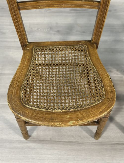PAIR OF VICTORIAN SIDE CHAIRS IN ORIGINAL SCUMBLE PAINT - ADDITIONAL PHOTO 2