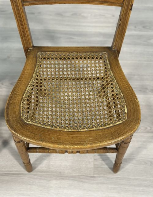PAIR OF VICTORIAN SIDE CHAIRS IN ORIGINAL SCUMBLE PAINT - ADDITIONAL PHOTO 4