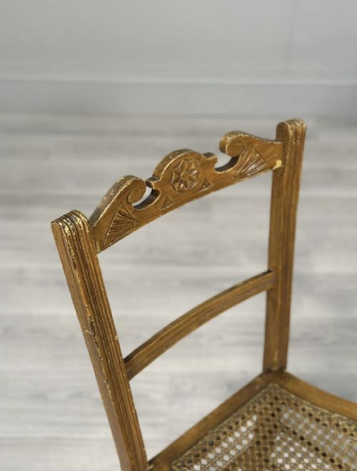 PAIR OF VICTORIAN SIDE CHAIRS IN ORIGINAL SCUMBLE PAINT - ADDITIONAL PHOTO 5