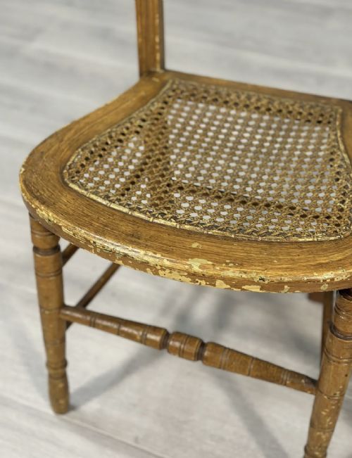 PAIR OF VICTORIAN SIDE CHAIRS IN ORIGINAL SCUMBLE PAINT - ADDITIONAL PHOTO 6