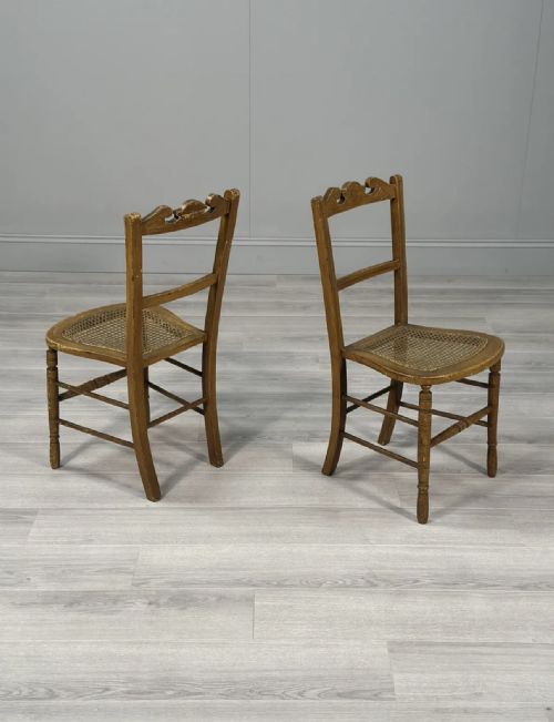 PAIR OF VICTORIAN SIDE CHAIRS IN ORIGINAL SCUMBLE PAINT - ADDITIONAL PHOTO 7