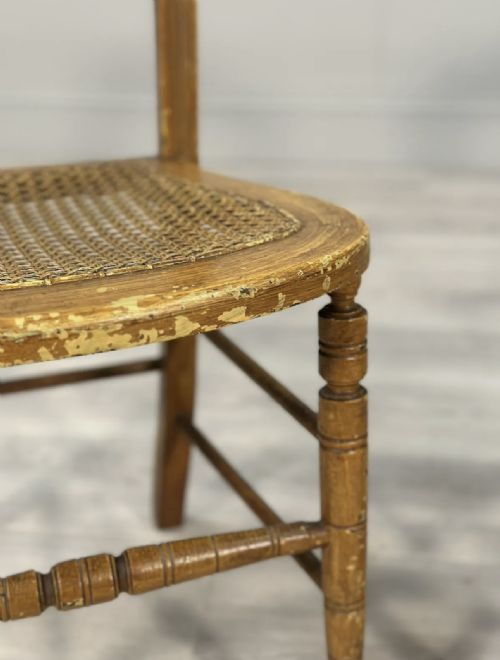 PAIR OF VICTORIAN SIDE CHAIRS IN ORIGINAL SCUMBLE PAINT - ADDITIONAL PHOTO 9