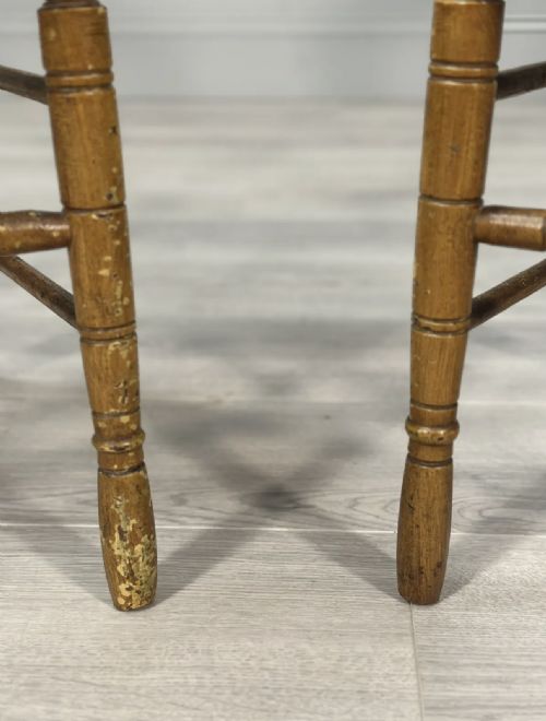 PAIR OF VICTORIAN SIDE CHAIRS IN ORIGINAL SCUMBLE PAINT - ADDITIONAL PHOTO 10