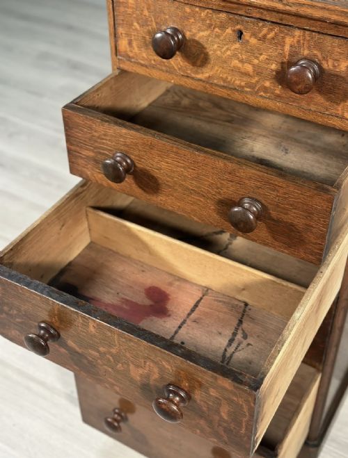 19TH CENTURY OAK CHEST OF DRAWERS - ADDITIONAL PHOTO 3