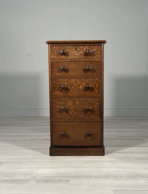 19TH CENTURY OAK CHEST OF DRAWERS - ADDITIONAL PHOTO 6