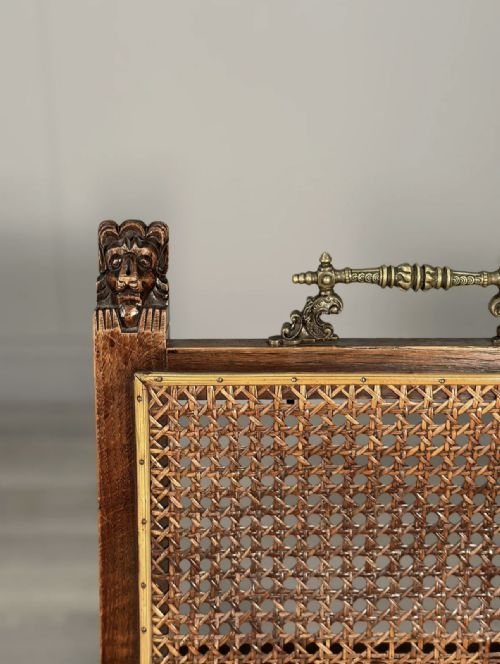 A PAIR OF 19TH CENTURY OAK RATTAN SIDE CHAIRS - ADDITIONAL PHOTO 9