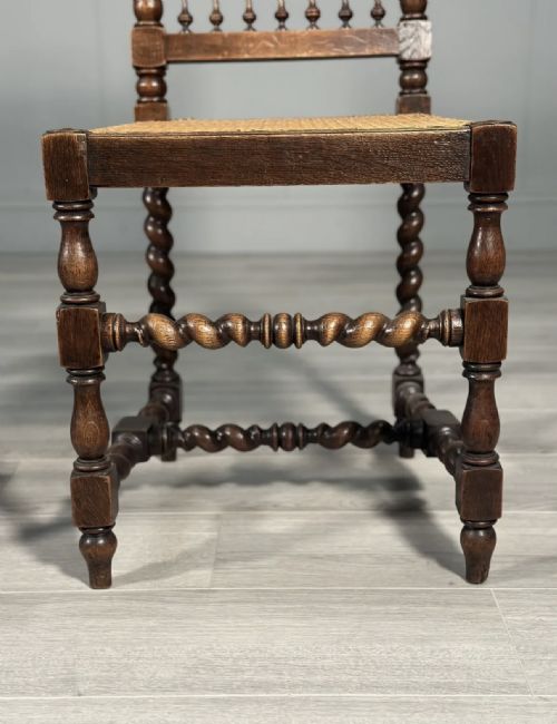 A PAIR OF 19TH CENTURY OAK RATTAN SIDE CHAIRS - ADDITIONAL PHOTO 10