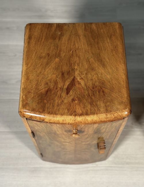 BURR WALNUT ART DECO BEDSIDE CABINETS - ADDITIONAL PHOTO 5