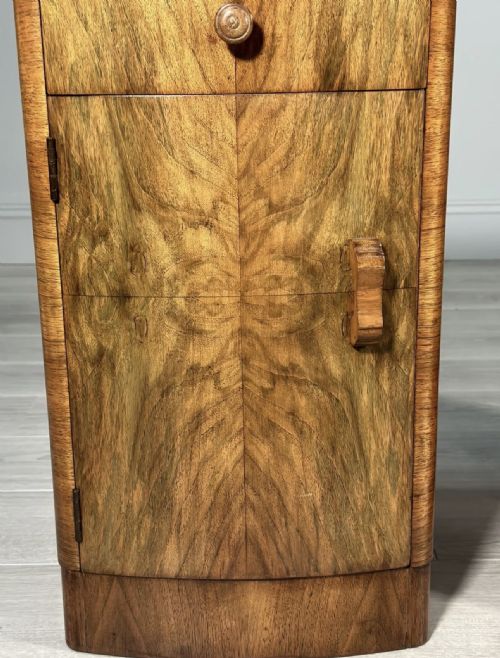 BURR WALNUT ART DECO BEDSIDE CABINETS - ADDITIONAL PHOTO 12
