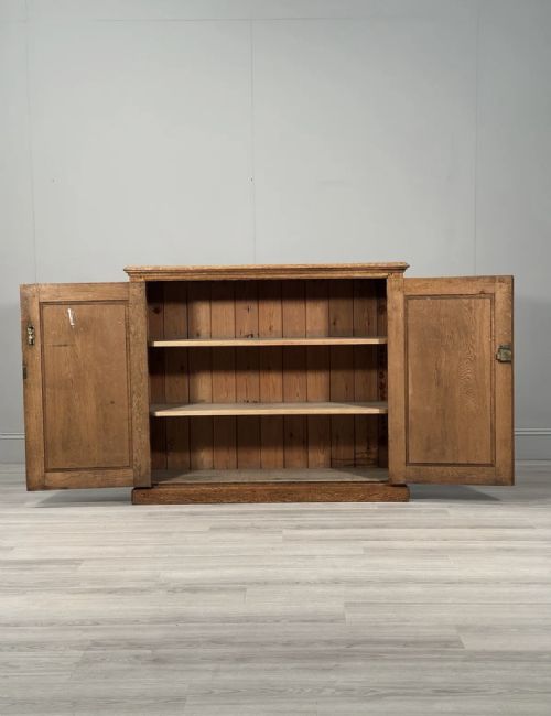 ANTIQUE OAK SCHOOL CUPBOARD - ADDITIONAL PHOTO 2
