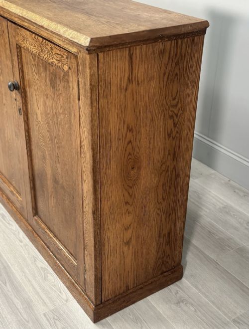 ANTIQUE OAK SCHOOL CUPBOARD - ADDITIONAL PHOTO 9