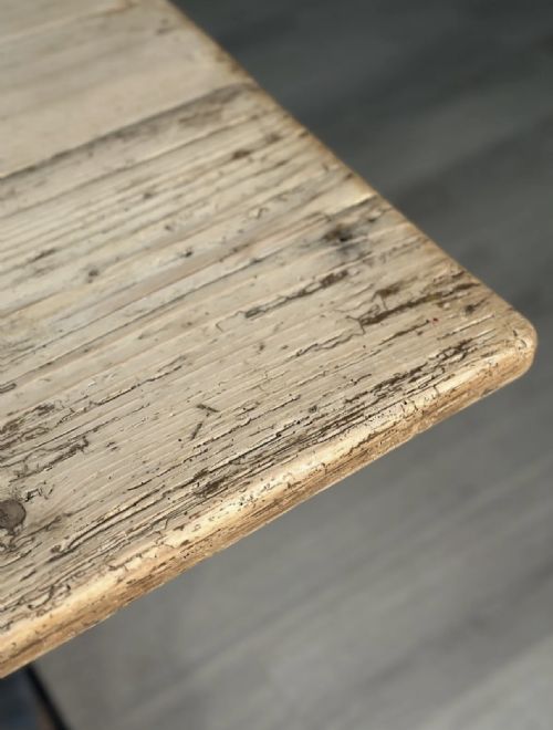 LARGE ANTIQUE PINE REFECTORY TABLE - ADDITIONAL PHOTO 7