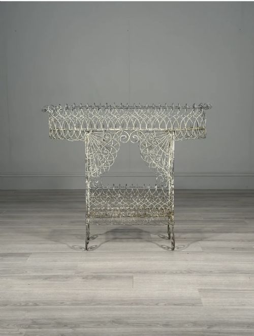 19th century wirework garden planter - CATEGORY: ANTIQUE MISCELLANEOUS - DATED 19TH CENTURY