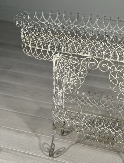19TH CENTURY WIREWORK GARDEN PLANTER - ADDITIONAL PHOTO 1