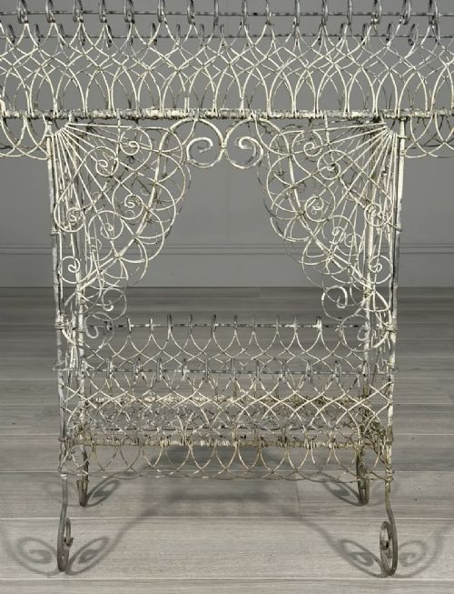 19TH CENTURY WIREWORK GARDEN PLANTER - ADDITIONAL PHOTO 2