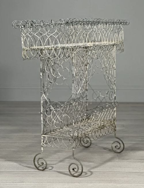 19TH CENTURY WIREWORK GARDEN PLANTER - ADDITIONAL PHOTO 3