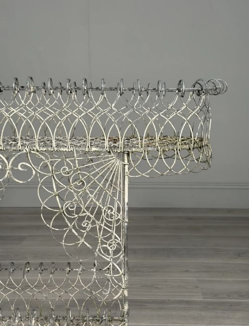19TH CENTURY WIREWORK GARDEN PLANTER - ADDITIONAL PHOTO 5